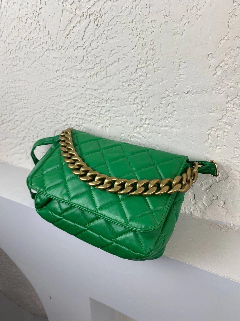 Yeşil Renk Zincir Detay Çanta