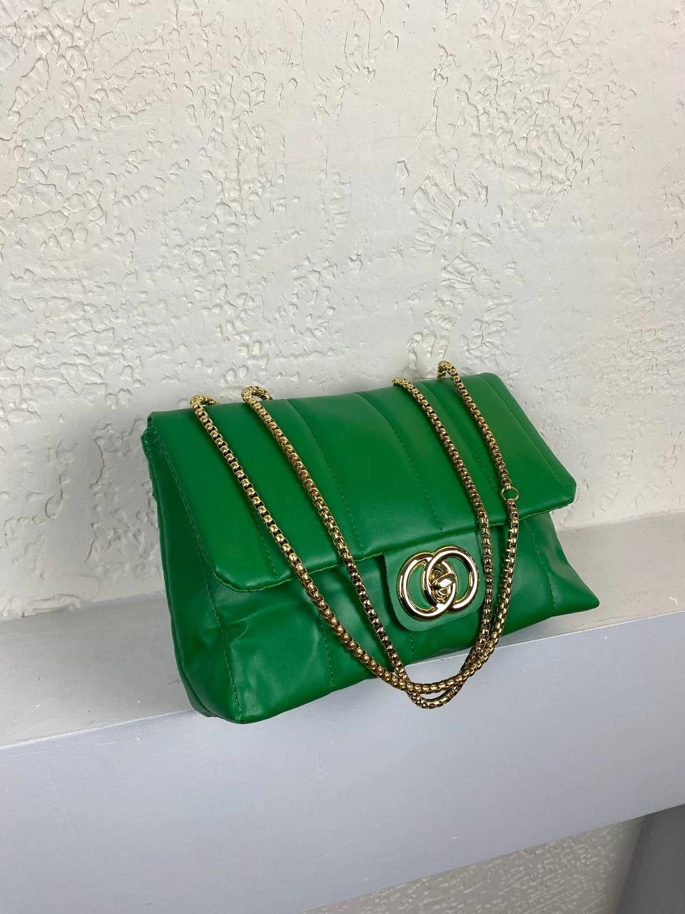 Yeşil Renk Zincirli Kol Çanta