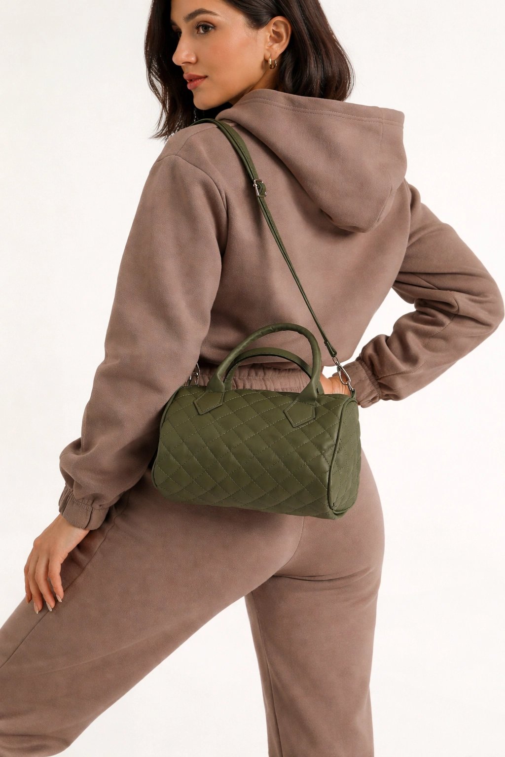 Yeşil Silindir Çapraz Çanta CB2742