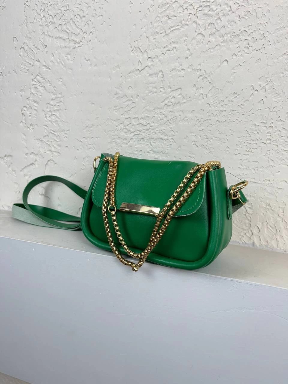 Yeşil Yumuşak Zincirli Çapraz Çanta CB2125