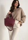 Bordo Renk Kapitone Kol Çanta CB8203