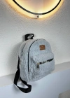 Açık Gri Peluş Sırt Çanta CB8527
