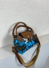 Açık Mavi Taba Saplı Pullu Çanta CB3209