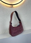 Bordo Kalite Taşlı Baget Çanta CB0144