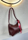 Bordo Kolları Hasır Fularlı Kol Çanta CB6714