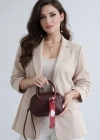 Bordo Mini Fularlı Çanta CB9134
