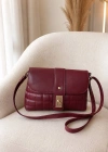 Bordo Renk 2 Bölme Kapitone Çanta CB61841