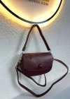 Bordo Renk Düğmeli Çapraz Çanta CB98422