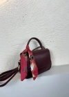 Bordo Renk Kalıp FULARLI Çanta CB0241