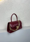 Bordo Renk Kapitone Zincirli Çanta CB8134