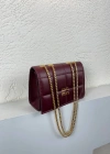 Bordo Renk MUI Kapitone Zincirli Çanta CB7496