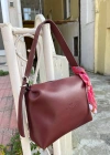 Bordo TOTE Fularlı Kalite Çanta CB09131