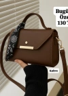 Kahve Renk Kalıp Fularlı Çanta CB9145