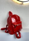 Kırmızı Rugan Sırt Çanta