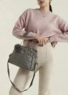 Koyu Gri Ponpon hediyeli Zincirli Çapraz Çanta CB7826