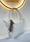 Krem İnce Çizgili Krem Sap Çanta CB0104