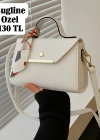 Krem Renk Kalıp Fularlı Çanta CB9145
