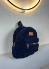 Lacivert Peluş Sırt Çanta CB8527