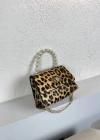 Leopar Renk İncili Zincirli Çanta CB4178