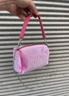 Pembe Renk Taşlı Zincirli Çanta CB1230