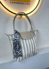 Vizon Kalın Çizgili Vizon Sap  Çanta CB0104