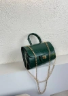 Yeşil Renk Kalıp Zincirli Çapraz Çanta CB8161