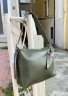 Yeşil TOTE Fularlı Kalite Çanta CB09131