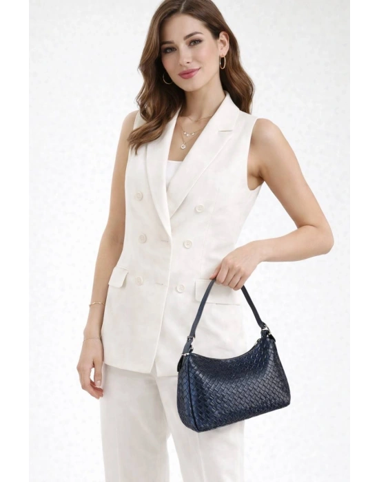 Lacivert Renk ÖRGÜLÜ BAGET Çanta CB51941