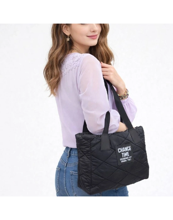 Siyah Paraşüt Kumaş Kol Çanta CB23257