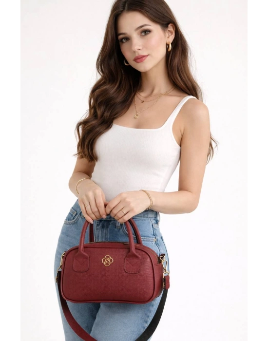 Bordo Renk YENİ KALİTE LAKOS Çanta CB90113