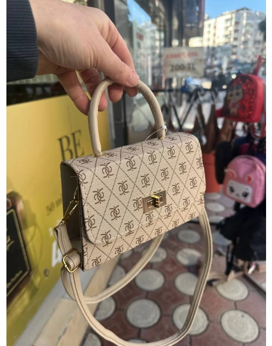 Açık Vizon Renk Kalıp Kilitli Çanta CB09141