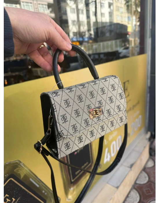 Koyu Vizon Renk Kalıp Kilitli Çanta CB09141