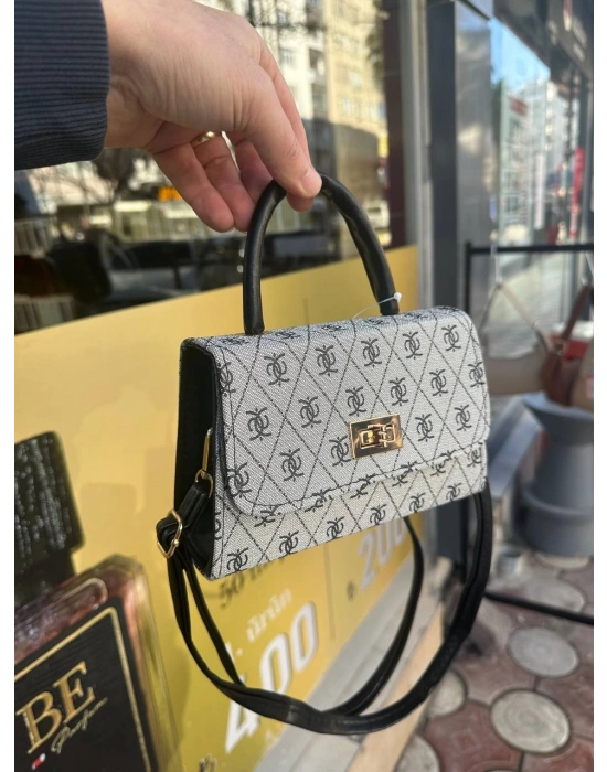 Gri Renk Kalıp Kilitli Çanta CB09141