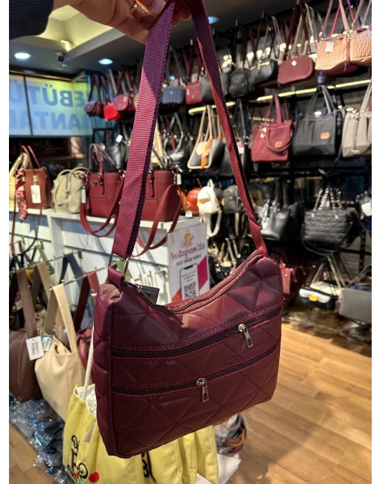 Bordo 3 Bölme Kol Çanta CB89153