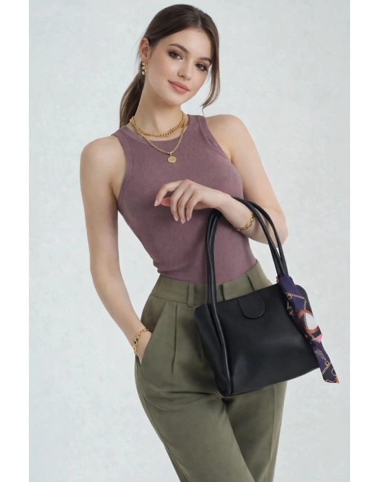 Lacivert Renk Yeni Fularlı Kol Çanta CB1444