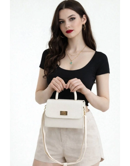 Krem Renk SÜPER KALİTE KALIP Çanta CB91941