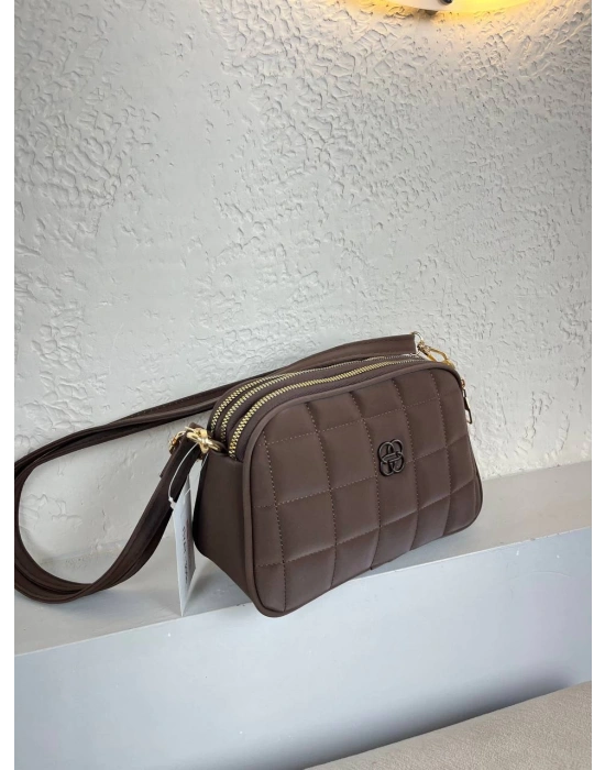 Acı kahve Renk 3 BÖLME YENİ KALİTE KAPİTONE ÇANTA CB0956