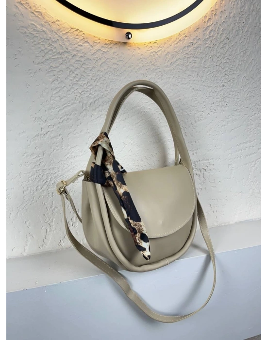 Açık Vizon Fularlı Kalite Çanta CB6374