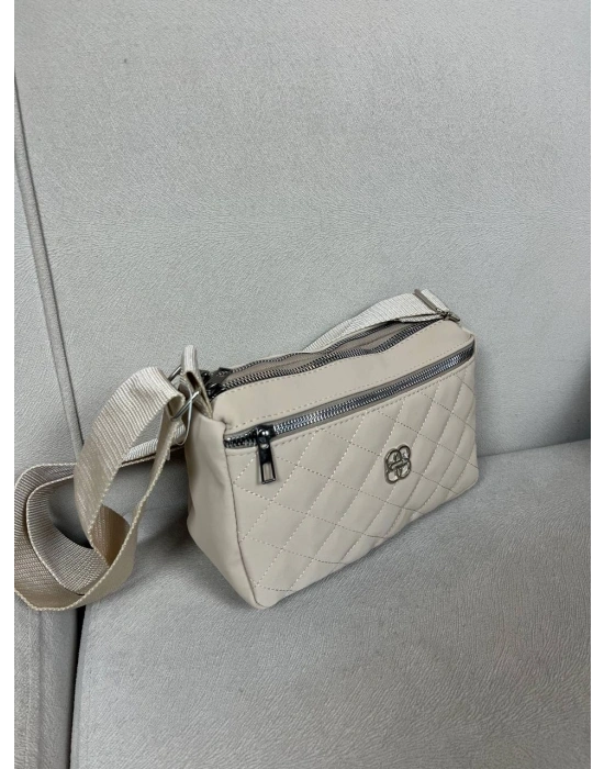 Açık Vizon Renk 3 Bölme Kapitone Çanta CB90113