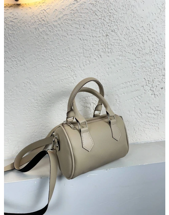 Açık Vizon Renk MİNİ Silindir Çapraz Çanta CB89111