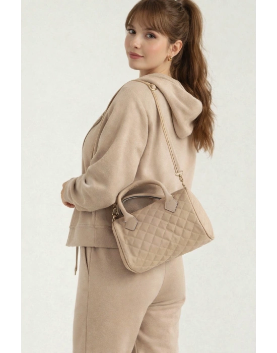 Açık Vizon Silindir Çapraz Çanta CB2742