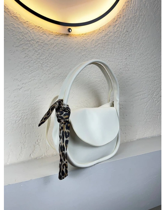 Beyaz Fularlı Kalite Çanta CB6374