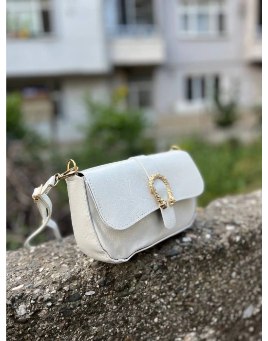 Beyaz Kalıp NALLI Çanta CB0913