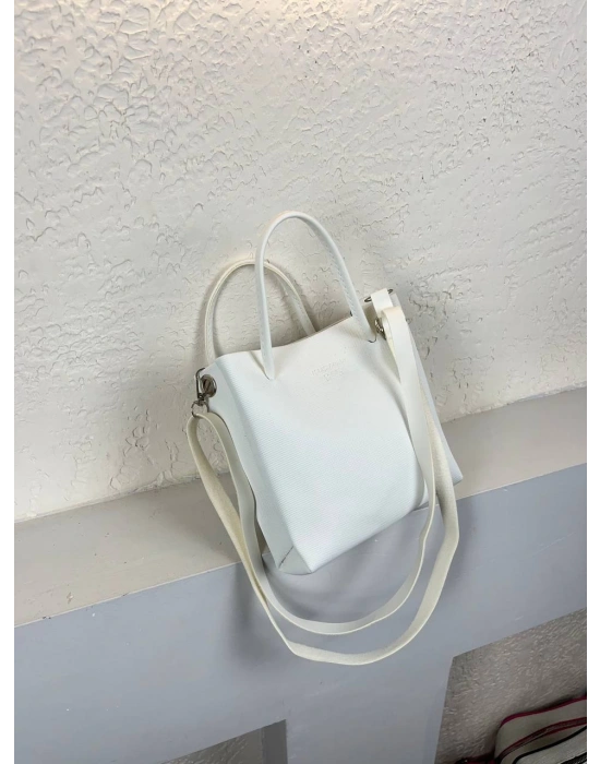 Beyaz Renk Mini BAG Çapraz Çanta CB5217