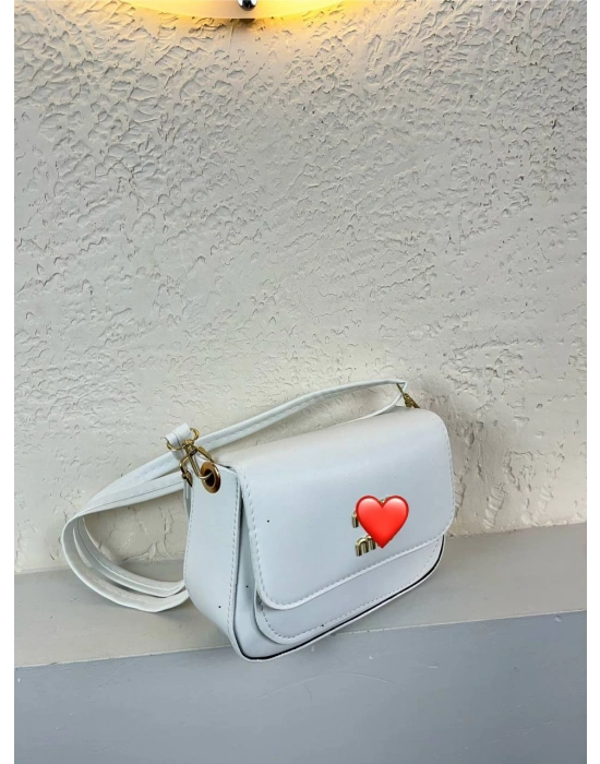 Beyaz Renk MİO Kalıp Çapraz Çanta CB9171