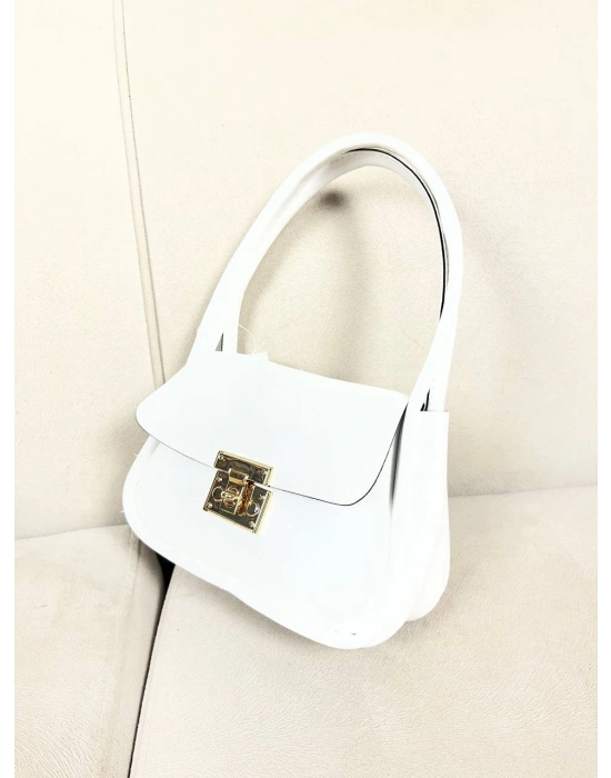 Beyaz Renk Önü Kilit Kalite Çanta CB90901