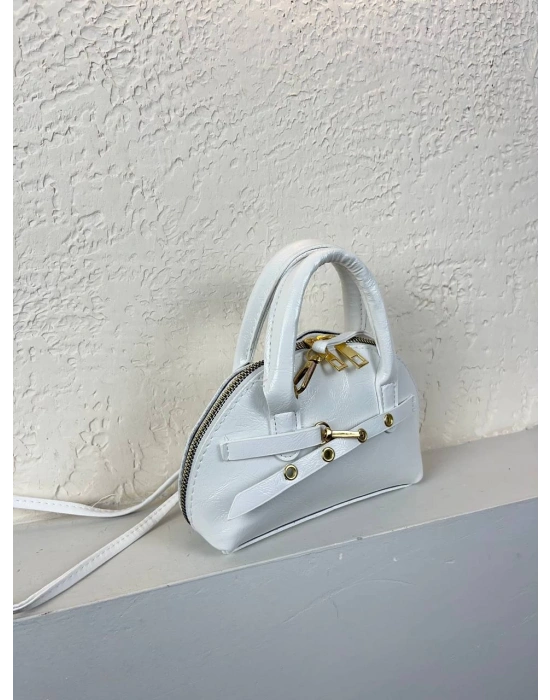 Beyaz Renk Önü Tokalı Kalite Çanta CB90171