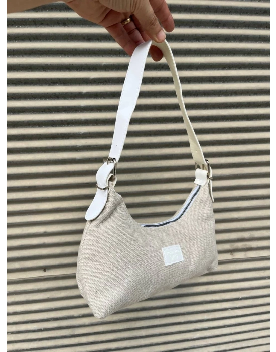 Beyaz Renk Yeni Hasır Çanta CB2452