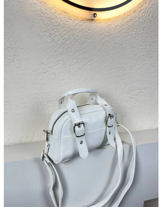 Beyaz Renk YENİ KALİTE Çanta ÖN KEMERLİ CB9812