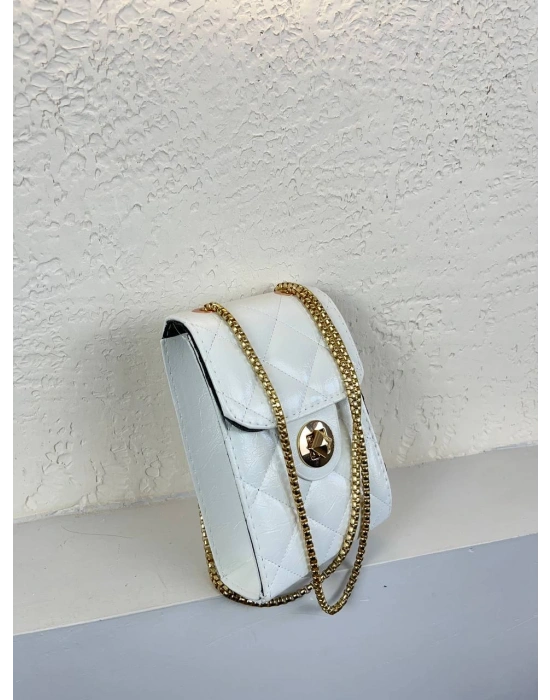 Beyaz Renk YENİ ZİNCİRLİ Çanta CB6814